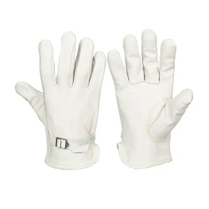 Premium Quality Cowhide Grain Leather <b>Driver</b> <b>Gloves</b> Heavy Duty Work Protection Abrasion Resistant Household Gardening <b>Gloves</b> - Product Image 1