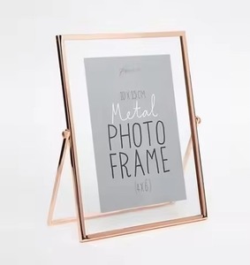 Stylish Finish Metal Glass Photo <b>Frame</b> Wall Hanging <b>Picture</b> Holder Elegant Interior Decoration <b>Frame</b> - Product Image 5