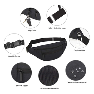 Riñonera de Gran Capacidad, Impermeable, de Nailon, con Correa Ajustable, para Hombre y Mujer, con Múltiples Bolsillos con Cierre - Product Image 4