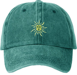 Gorra de Béisbol Vintage con Bordado de Sol, Unisex, Ajustable, de 5 Paneles, de Algodón y Mezclilla, Estilo Casual, para Invierno - Product Image 2
