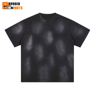 Wholesale 100% Cotton Acid Wash Oversized <b>Tshirt</b> 250Gsm Heavyweight T Shirt for Men Custom Sun Fade T Shirt Crewneck <b>Tshirt</b> - Product Image 1