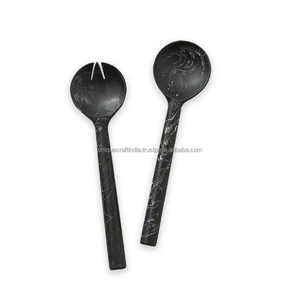 Utensilios de cocina UCI personalizados, juego de servidor de ensalada Allure con patrón de remolino de resina, vajilla para fiesta de boda, cucharas para servir al por mayor - Product Image 5