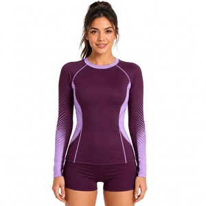 Wholesale Custom Printed <b>Women</b> <b>Rash</b> <b>Guard</b> Long Sleeve Sublimation BJJ <b>Women</b> Martial Arts Wear - Product Image 1
