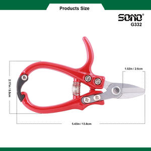 Tijeras de Podar de Jardín SONO G332, Industriales, Duraderas, con Hoja de Acero al Carbono Cromada, para Uso con la Mano Derecha, para Bricolaje y Arreglos Florales - Product Image 4