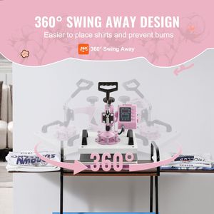 12 X 10inch Heat <b>Press</b> Machine 360 Degrees Swing Away Fast Heating Digital Pre-Voltage for <b>Clothes</b> T Shirt Pressing Machine - Product Image 3