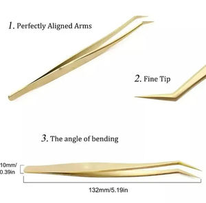 Pinzas Profesionales Premium Kaamir Instruments de Acero Inoxidable para Extensión de Pestañas, Antimagnéticas, Punta Suave, Mango Cómodo - Product Image 6