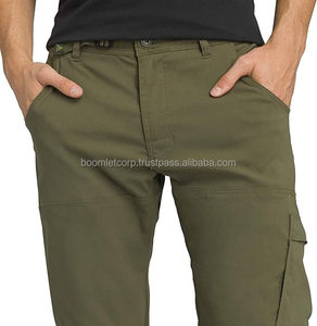 กางเกงคาร์โก้ผ้าแคนวาสน้ำหนักเบาสำหรับผู้ชาย คุณภาพสูง เอวกลาง ทรงลำลอง ใส่สบาย เป็นมิตรกับสิ่งแวดล้อม รับผลิตตามแบบ OEM - Product Image 6