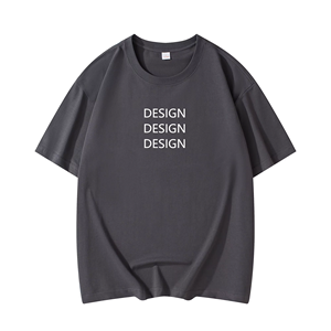 เสื้อยืดคอกลมแขนสั้นทรงโอเวอร์ไซส์ ผ้าเจอร์ซีย์คอตตอน 100% สำหรับผู้ชาย สวมใส่สบาย พิมพ์ลายตัวอักษรด้านหน้า พร้อมโลโก้แบบกำหนดเอง - Product Image 5
