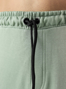 Pantalones anchos de color verde claro para hombre, cintura elástica, ropa informal transpirable para verano - Product Image 5