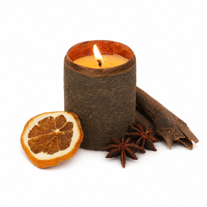 Vela Aromática de Canela No Tóxica, 100% Cera de Soya, Venta al por Mayor, Hecha a Mano en Vietnam, con Soporte de Madera - Product Image 3