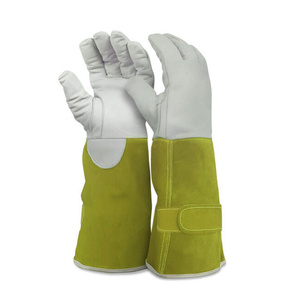 Gants de soudage TIG en cuir de chèvre et croûte de cuir de vache, ignifuges et résistants à la chaleur, pour la lutte contre les incendies - Vente en gros - Product Image 6