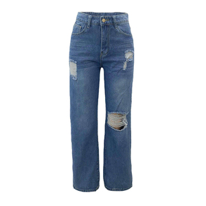 Jeans noirs en denim skinny taille haute pour femmes – Fournisseur personnalisé pour collections de boutiques (vente en gros) - Product Image 4