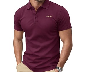 Polos de hombre de manga corta, camisetas de piqué de algodón suave, 3 botones, corte clásico, camisetas de golf informales de alto rendimiento disponibles. - Product Image 1