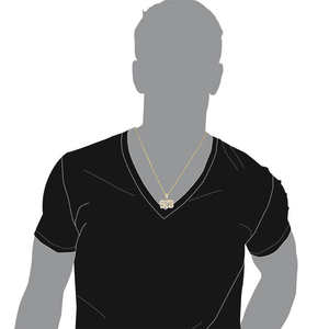 Colgante Personalizado con Inicial y Número, Chapado en Plata S925, con Diamantes Moissanite VVS, Estilo Hip Hop, con Micro Pavé de Diamantes - Product Image 2