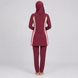 Ensemble Burkini 3 Pièces Modeste Imprimé Carreaux, Séchage Rapide, Léger et Respirant – Meilleures Ventes en Gros - Product Image 3