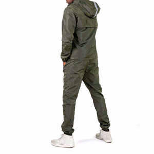 Ensemble de survêtement décontracté d'hiver personnalisé de haute qualité, respirant, à séchage rapide, coupe-vent, deux pièces pour hommes - Product Image 3