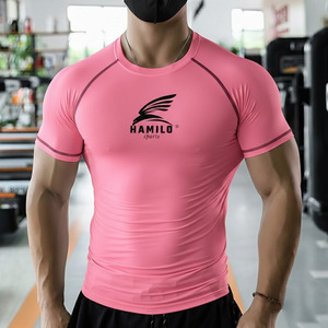 Chemise de compression à manches longues pour homme en coton 100% de haute qualité, légère et respirante avec motif uni - Product Image 2