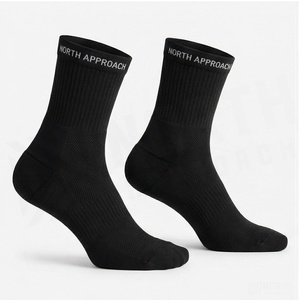 North Approach Crew Athletic <b>Socks</b> Black 2 Toe Breathable <b>Running</b> <b>Socks</b> for Adults Summer Season - Product Image 3