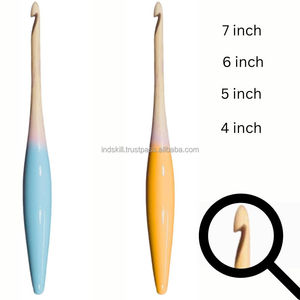 Affordable ergonomic wood semi colored <b>crochet</b> <b>hooks</b> wholesale perfect for businesses seeking eco friendly tools - Product Image 5