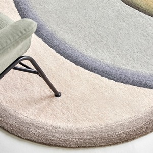 Luxury Hand Tufted New Zealand Wool Irregular Area Rug Modern Organic Circle <b>Carpet</b> Custom Designer Manufacturer Villa Interior - Product Image 3