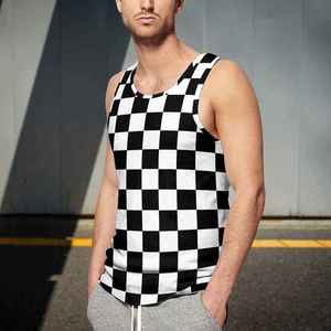 2026 High Quality Custom white and <b>black</b> color Shirt Heavyweight Wash Cotton <b>Men's</b> <b>Tank</b> <b>Top</b> Sleeveless t Shirt - Product Image 5