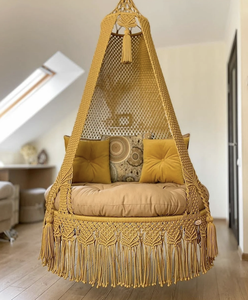 <b>Macrame</b> Hanging Swing, <b>Macrame</b> Chair, Hammock Chair, Indoor Chair, Patio Swing Chair, Boho Decor Chair - Product Image 1