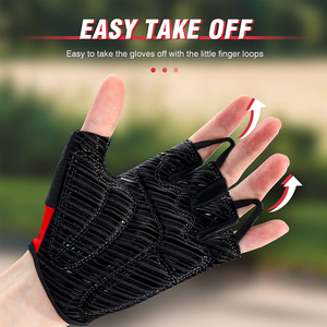 Gants de cyclisme unisexes en gros, gants de protection pour sports de plein air, gants de vélo demi-doigts, prix abordable, gants de cyclisme OEM - Product Image 4