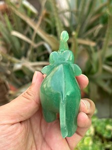 Hand Carved Green Aventurine <b>Elephant</b> Figurine Natural Crystal Home Decor OEM ODM Wholesale Supplier - Product Image 6