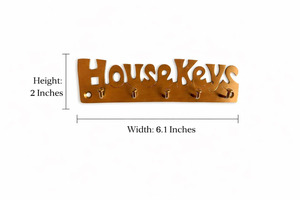 SHUBHAM Wooden House <b>Keys</b> <b>Wall</b> Hook Rack Letter Cutout <b>Key</b> <b>Holder</b> Storage Organizer for Entryway - Product Image 2