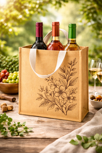 Eco Friendly Jute Tote Bag Printed Quote Reusable Wedding Exhibition Gift Wine Bag Custom Logo Wholesale Groceries Shops Top - Product Image 2