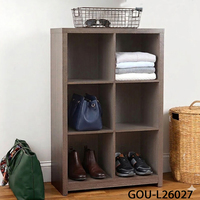 Armoire ouverte à 6 compartiments - Rangement moderne pour salon et chambre à coucher