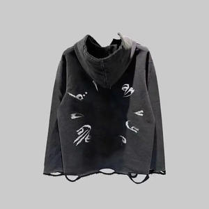 Oferta Especial: Sudaderas con Capucha para Hombre, Personalizadas con Estampado, Oversize, con Lavado Ácido, Efecto Desgastado y Bajo sin Rematar - Product Image 2