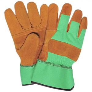 Gants de travail robustes pour monteurs canadiens, en cuir de vachette pleine fleur, construction renforcée, gants de sécurité avec caractéristiques de protection au travail - Product Image 3
