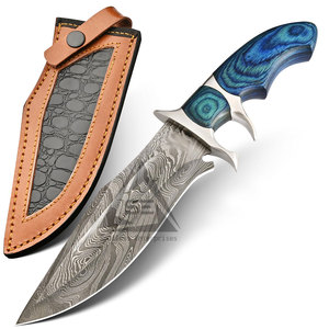 Couteaux Bowie de chasse en acier inoxydable de haute qualité avec manche en bois, personnalisables OEM, design unique, faible MOQ - Product Image 1