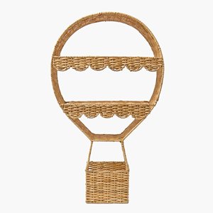 Lovely rattan bow book <b>shelf</b> children bookcase hand-weave wall rack <b>shelf</b> kid room accessory - Product Image 2