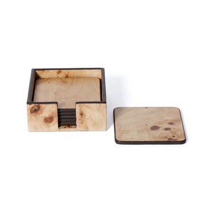 Ensemble de sous-verres en bois modernes résistants aux rayures pour tasses, verres et bouteilles à prix avantageux - Product Image 1