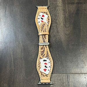 Correa de Reloj de Cuero Genuino de Lujo con Diseño de Naipes Vintage, Correa de Repuesto Universal para Reloj, en Oferta - Product Image 4