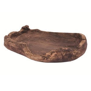 Plateau de service en bois pour usage commercial, robuste, en bois massif, plateau à thé et à café, fabriqué en bois rustique de forme irrégulière - Product Image 1