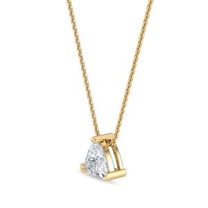 Pendentif distinctif en or rose 14 carats avec diamant de laboratoire triangulaire de 1,04 carats, collier de joaillerie fine pour femme, style moderne - Product Image 2
