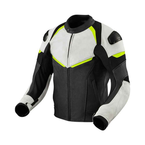 Veste de moto en cuir rembourrée, coupe-vent, unisexe adulte, vêtements de sport, équipement de motard confortable, imperméable et respirant - Product Image 1