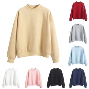 Women Turtleneck Pullover Heavyweight Lined Fleece Winter Casual Sweatshirt - Product Image 1