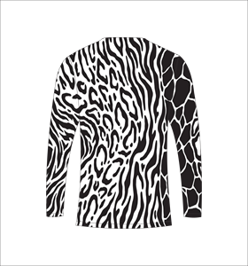 Black <b>White</b> Zebra Print Long Sleeve Athletic Shirt Lightweight Fitness Training <b>Tee</b> - Product Image 5