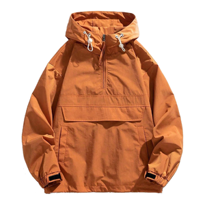 Veste coupe-vent imperméable pour homme sur mesure, à capuche, manches longues, poche zippée, veste d'extérieur OEM ODM - Product Image 2