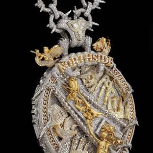 จี้เพชรโมอิสซาไนต์เคลือบโรเดียมผ่านการทดสอบ สำหรับจี้ห้อยคอหรูหราแบบมีใบรับรอง สไตล์ฮิปฮอป การ์ตูน เงินแท้ 925 ประดับเพชรเต็มชิ้น แบบสั่งทำพิเศษ - Product Image 4