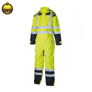 Pure Cotton Reflective Overall Work <b>Clothes</b> with Multiple Pockets for Hi Vis Safety Coveralls - Product Image 6