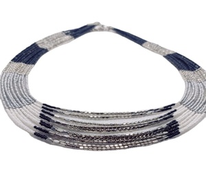 Collar de Moda para Mujer con Cuentas de Vidrio Multicapa y Cuentas Metálicas de Estilo Clásico, con Cadena de Caja, Nuevo - Product Image 1