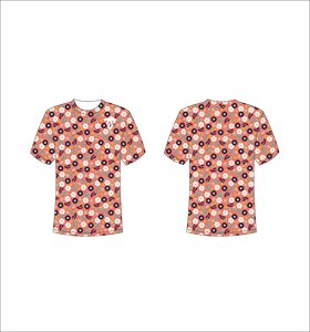 เสื้อยืดแขนสั้นลายดอกไม้สำหรับผู้ชาย คอกลม ทรงปกติ พิมพ์ลายดิจิทัล ระบายอากาศได้ดี ผลิตจากผ้าโพลีเอสเตอร์ถัก - Product Image 1