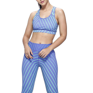 High Manufacture Comfortable Women Yoga Set With Solid Color / Custom Logo Private Label 100% Cotton Women Gym Fitness Sets - Product Image 5