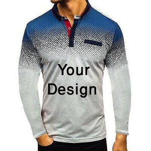 Nouveauté vêtements décontractés pour hommes 100% coton tricoté écologique pour t-shirt à manches longues motif solide prix style BD - Product Image 1
