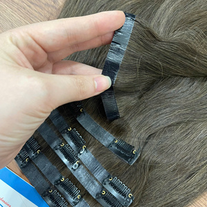 Extensions de cheveux lisses à clipser sans couture, 100% cheveux humains vietnamiens, plusieurs couleurs, fournisseur de premier plan - Product Image 2